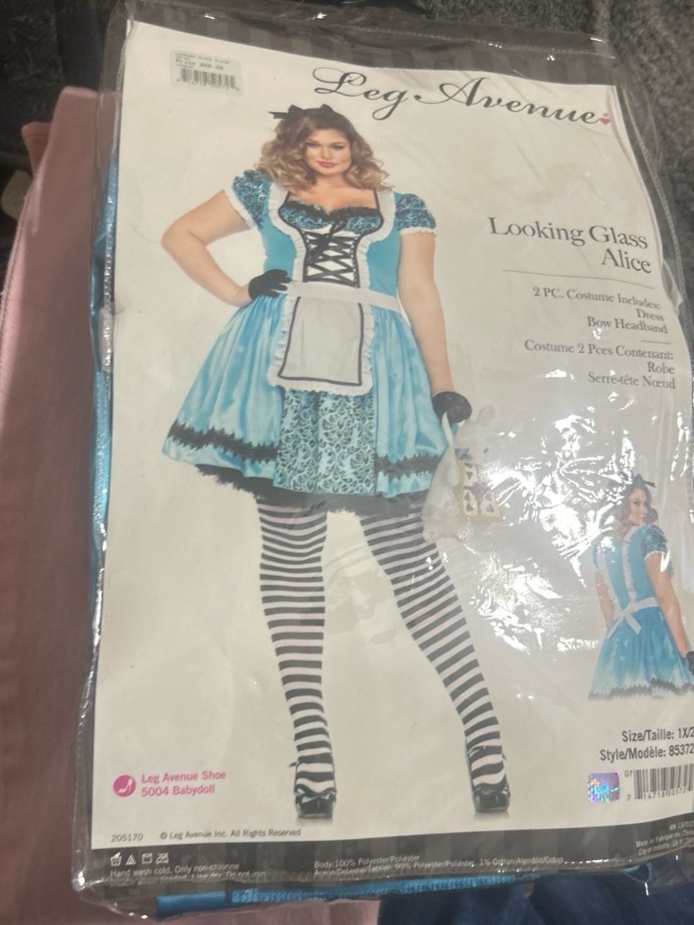 Leg Avenue Looking Glass Alice Costume - Light Blue & White